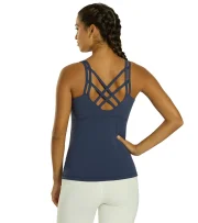Radiant Solid Strappy Back Support Tank