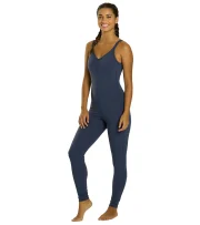 Radiant Solid Strappy Back Long Leotard 28"