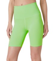 Heather Rib High Waisted Biker Shorts