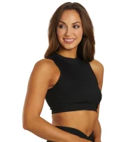 Ribbed Mock Neck Bra