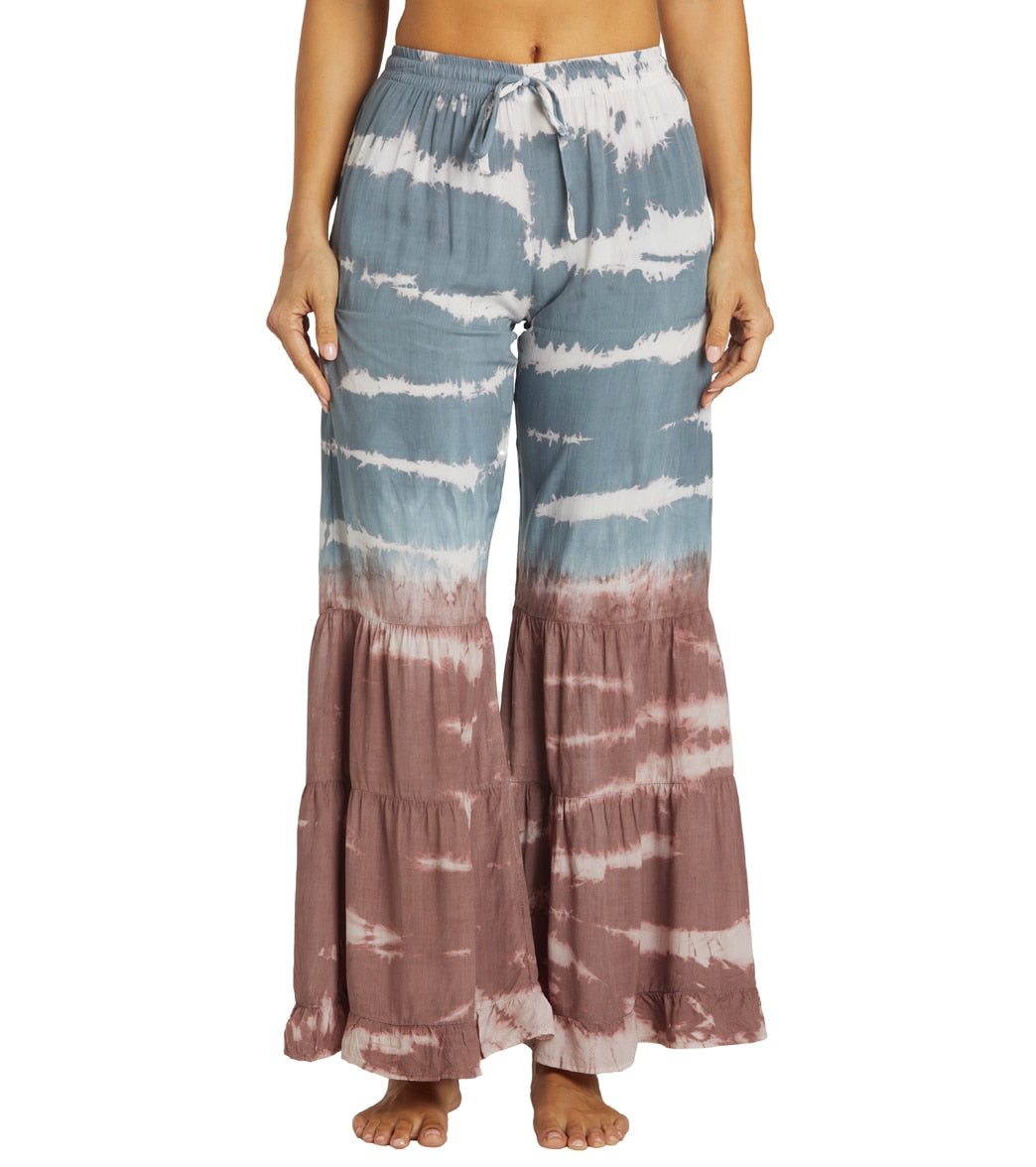 Yak & Yeti Boho Tiered Palazzo Tie Dye Pants
