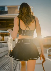 Sporti x Emma Weyant Caviar Ava Cropped Corset Tank