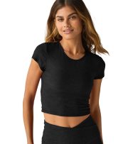 Featherweight Let Go Twist Back Cropped Tee