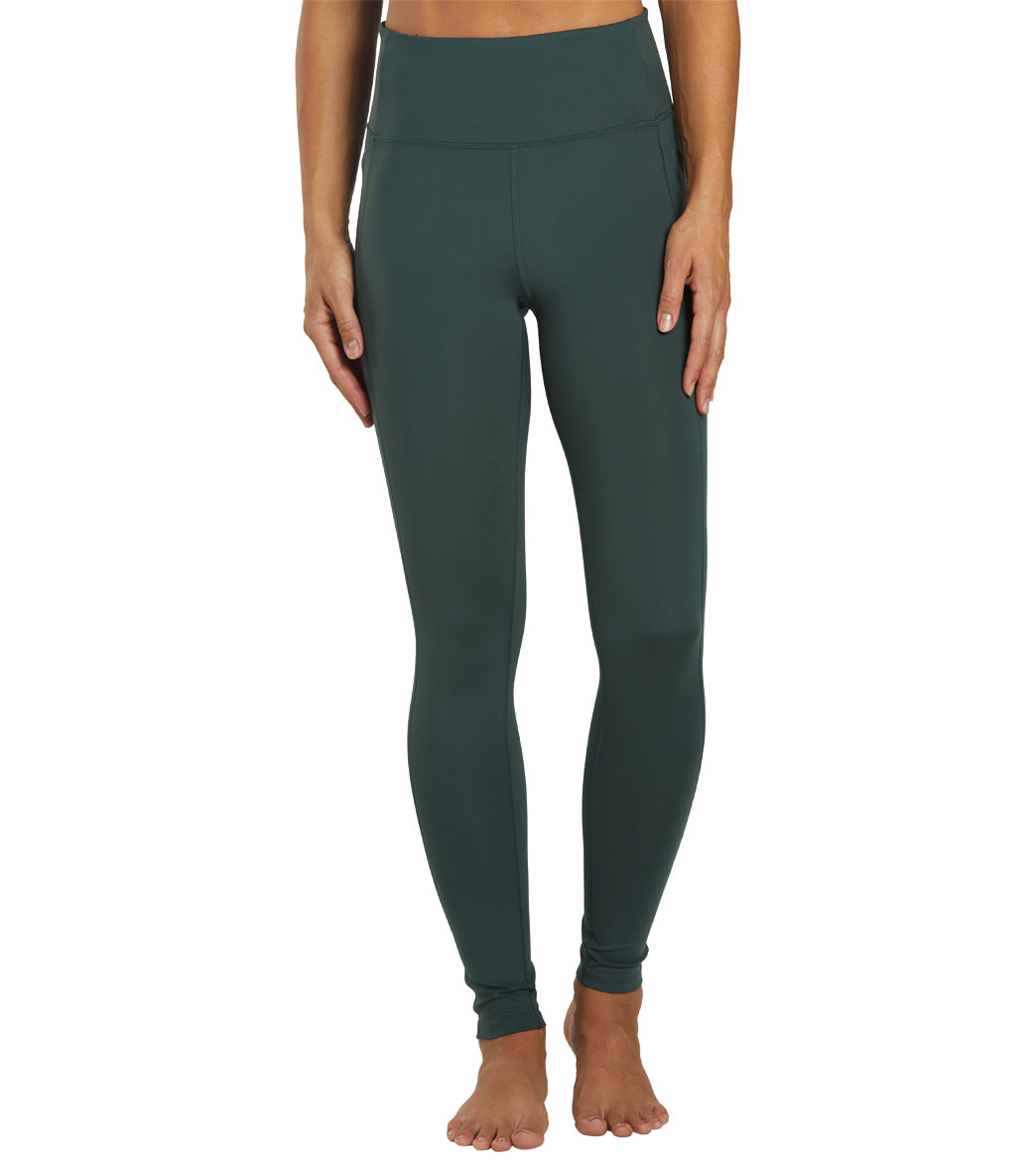 cop outfits for women pocket legging moss green