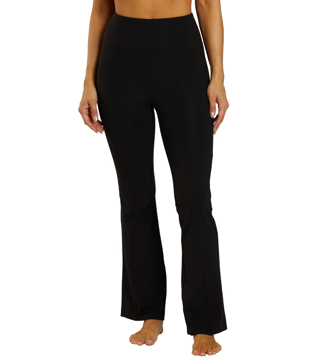 brown bandeau top flat lay with recycled nylon fabric tag