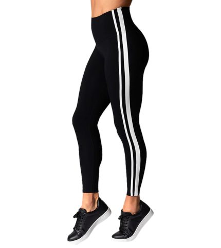High Waisted 7/8 Stripe Tight